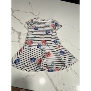 Joules floral stripe dress girls size 4‎